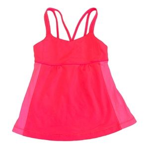 LULULEMON ivivva girls dance tank bright passion pink AND soft PINK